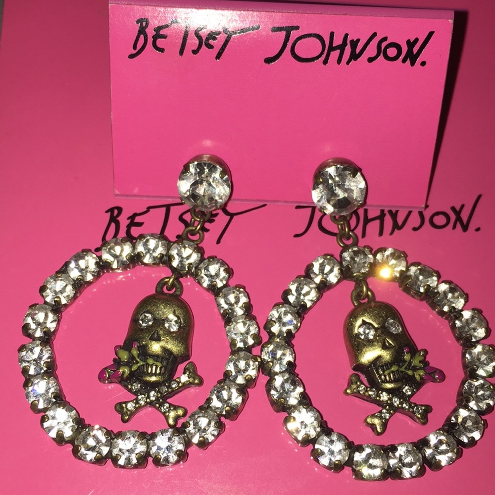 Rare! Betsey Johnson pirate hoops
